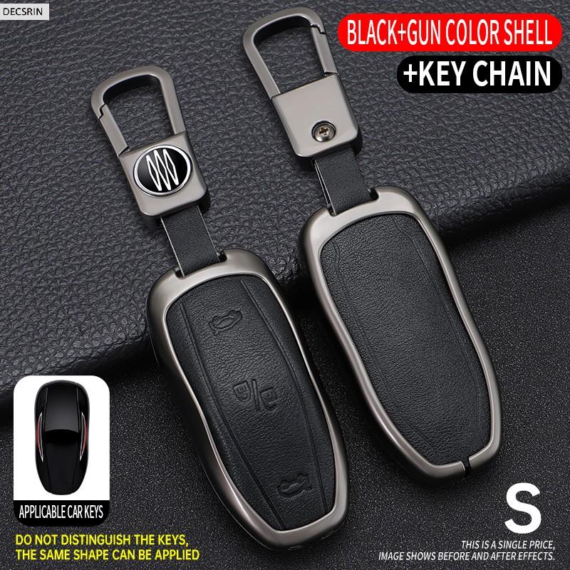 Zinc Alloy+ Leather Car Smart Key Cover Case Shell Fob for Tesla Model 3 Model Y S Key Shell Bag Holder Protector Accessorie