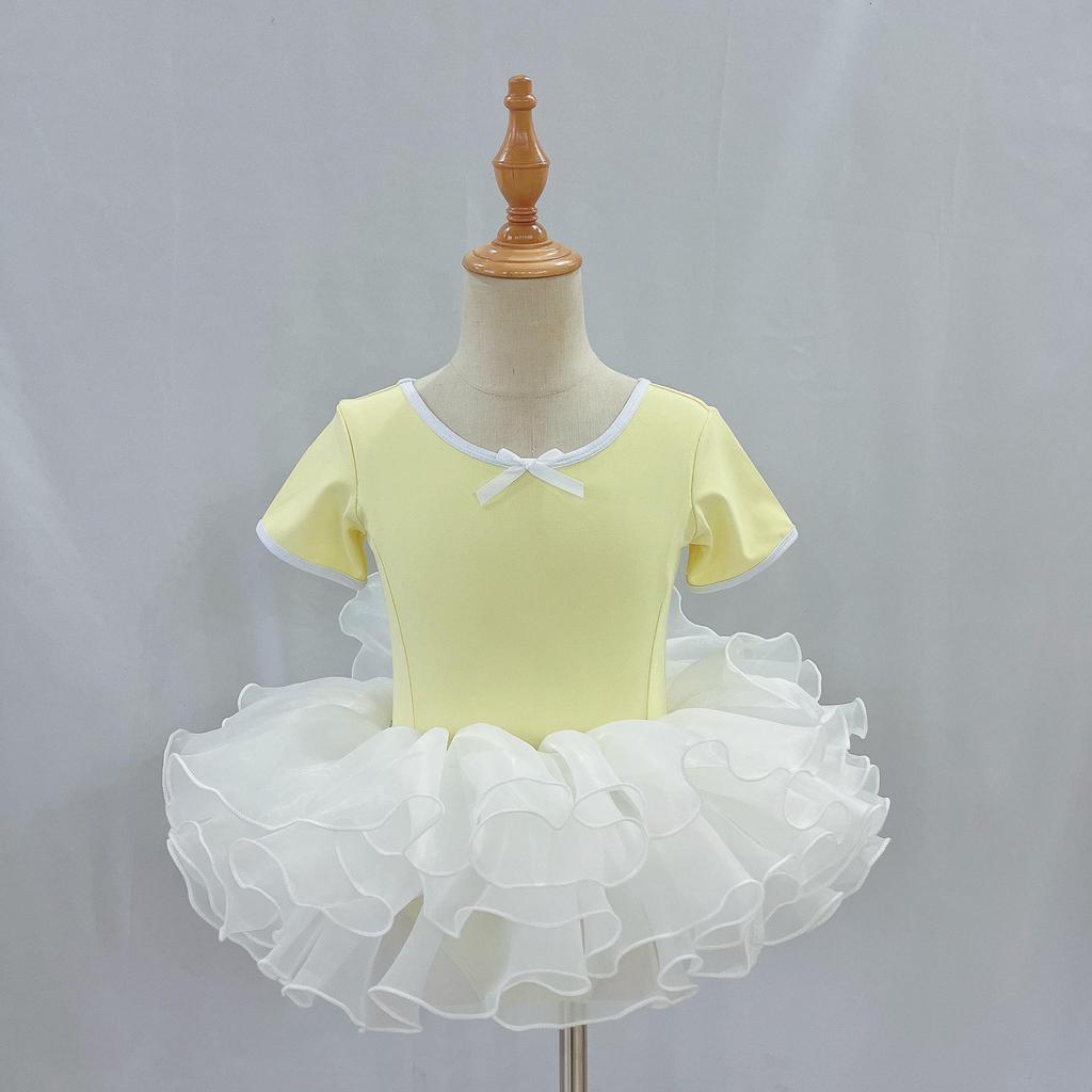 Girls' Ballet Princess Dress - Short Sleeve Bow Skirt Costume