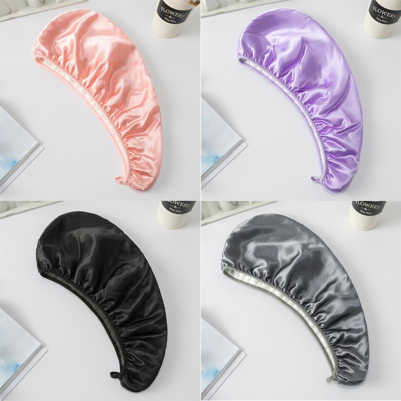 

1 silk hair dryer towel with double-layer absorbent quick drying cap, super soft, reusable, can quickly and gently dry hair
