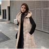 Autumn Winter Hooded Women's Down Cotton Jacket Waistcoat Waist Length Over The Knee Fashion Thickened Female Vest