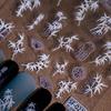 5D Embossed Bamboo Graffiti Nail Art Stickers - New National Style