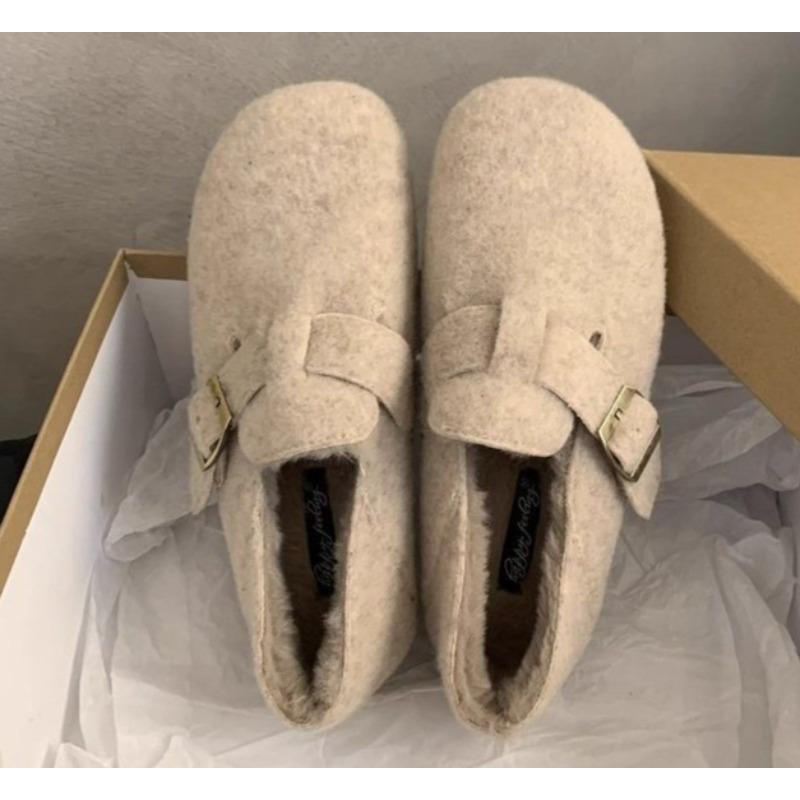 Vinterskor Dam Rund Tå Slip-on Damskor Loafers Päls Casual Sneaker Höst Modis Slip on Klänning Mockasin Ny Höst