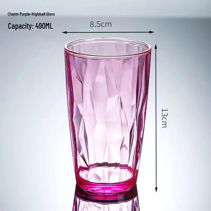 Kolorowy, odporny na upadki, akrylowy kubek plastikowy do użytku domowego, hotelowego lub restauracyjnego - idealny do płynu do płukania ust, piwa, herbaty lub soku.