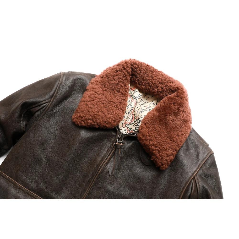 Super Flight Jacket Quilted Men Leather Jacket Soft Genuine Cowhide Natural Fur Collar M430
