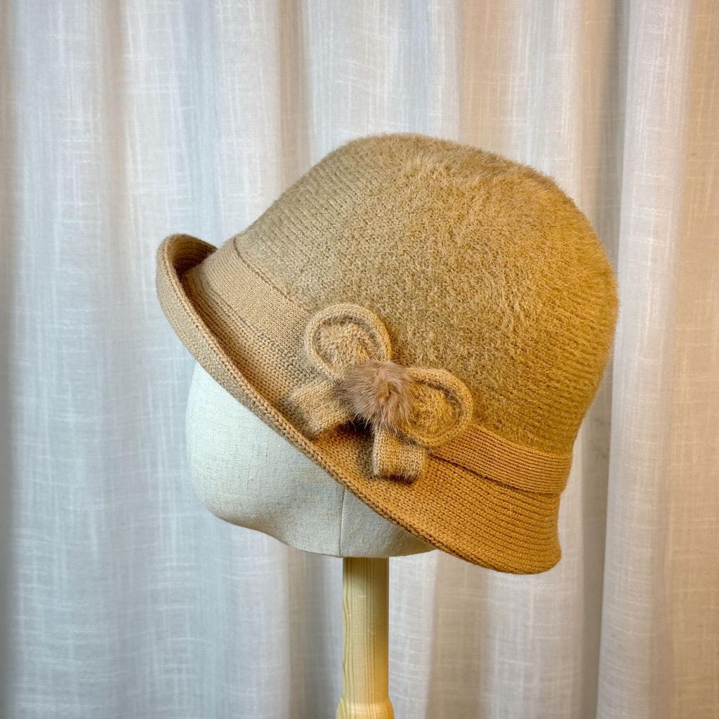 Hat Women's Autumn and Winter New Models In The Elderly Imitation Mink Bucket Hat Warm Hat