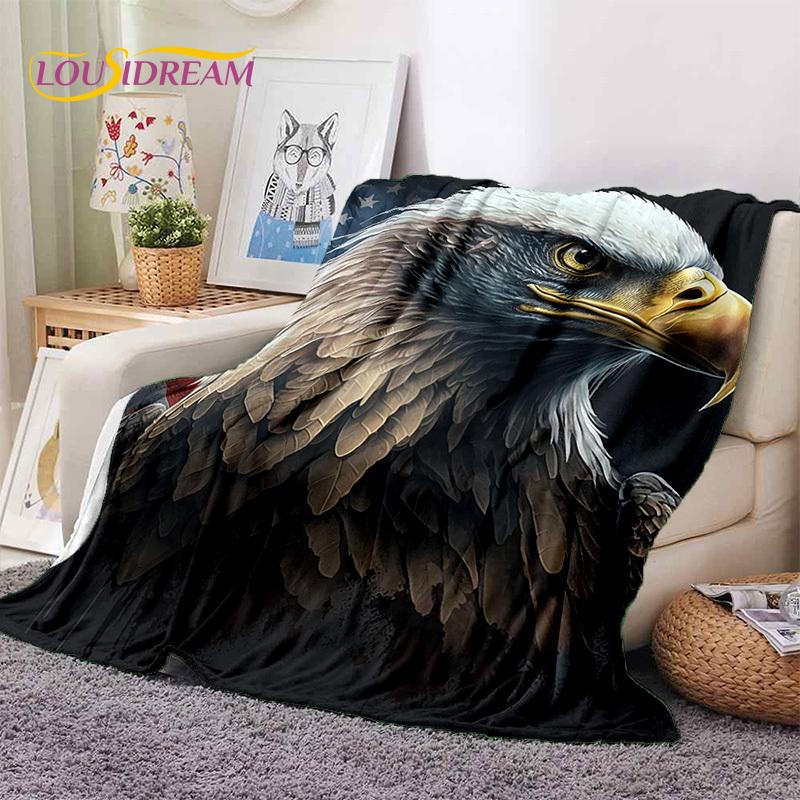 3D Cute Owl Eagle Birds Cartoon HD Soft Flannel Blankets,Throw Blanket Comfortable Blanket for Picnic Beds Home Bedroom Kid Gift