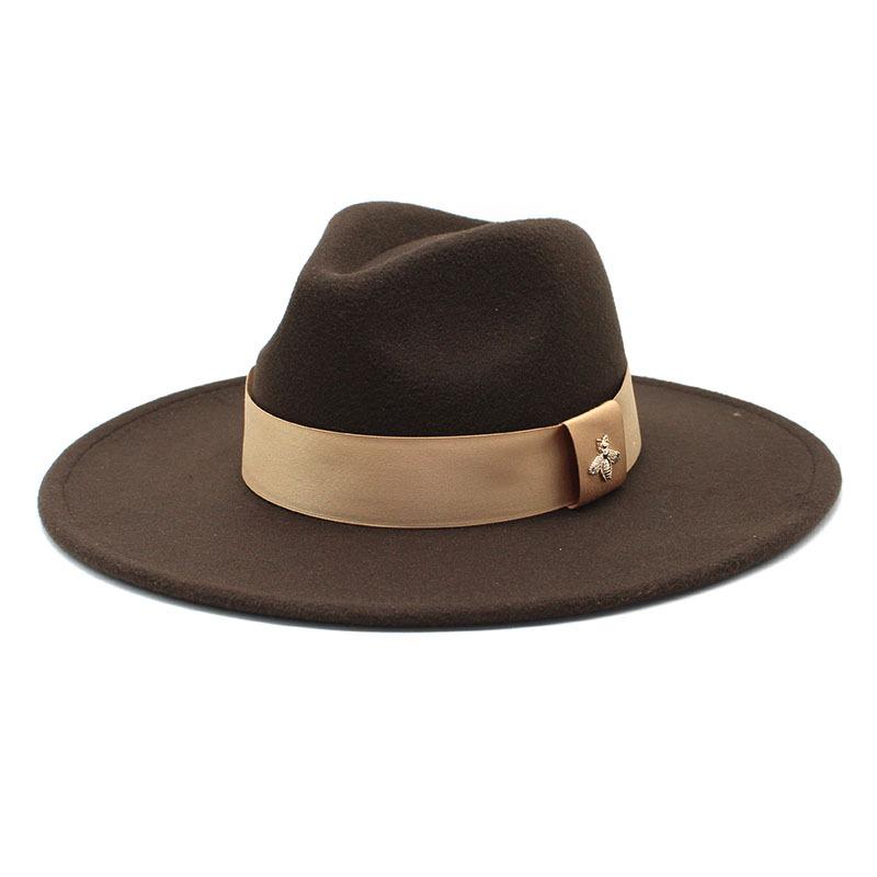 Pălărie înaltă de lână cu boruri largi pentru bărbați și femei, pălărie de jazz, simplă britanică, inimă de piersică, pălărie înaltă concavă convexă din fetru