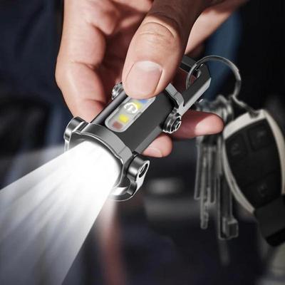 Lanterna Mini de Bolso LED COB Recarregável por USB Luz Chaveiro Portátil Lanterna Chaveiro Luz de Acampamento Lanterna de Bolso para Acampamento ao Ar Livre Pesca Caminhada