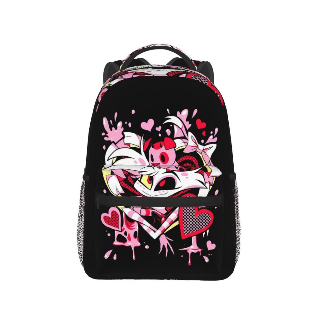 Hazbin Hotel Angel Dust Backpacks Boys Girls Bookbag Students School Bags Cartoon Travel Rucksack Shoulder Bag Large Capacity
