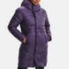 Under Armour Solid Hooded Mid-Length Down Jacket Women Purple 1342791-500