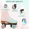 Flashing Roller Skates For Women Double Row Quad Skate Shoes Adult Outdoor Indoor Skating Training Sneakers With 4 Wheels 33-41