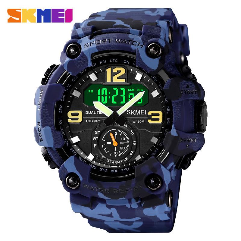 Moment American Student Sports Men's Watch European and American Style Watch Camouflage Waterproof Electronic Watch Multifunctional Electronic Watch