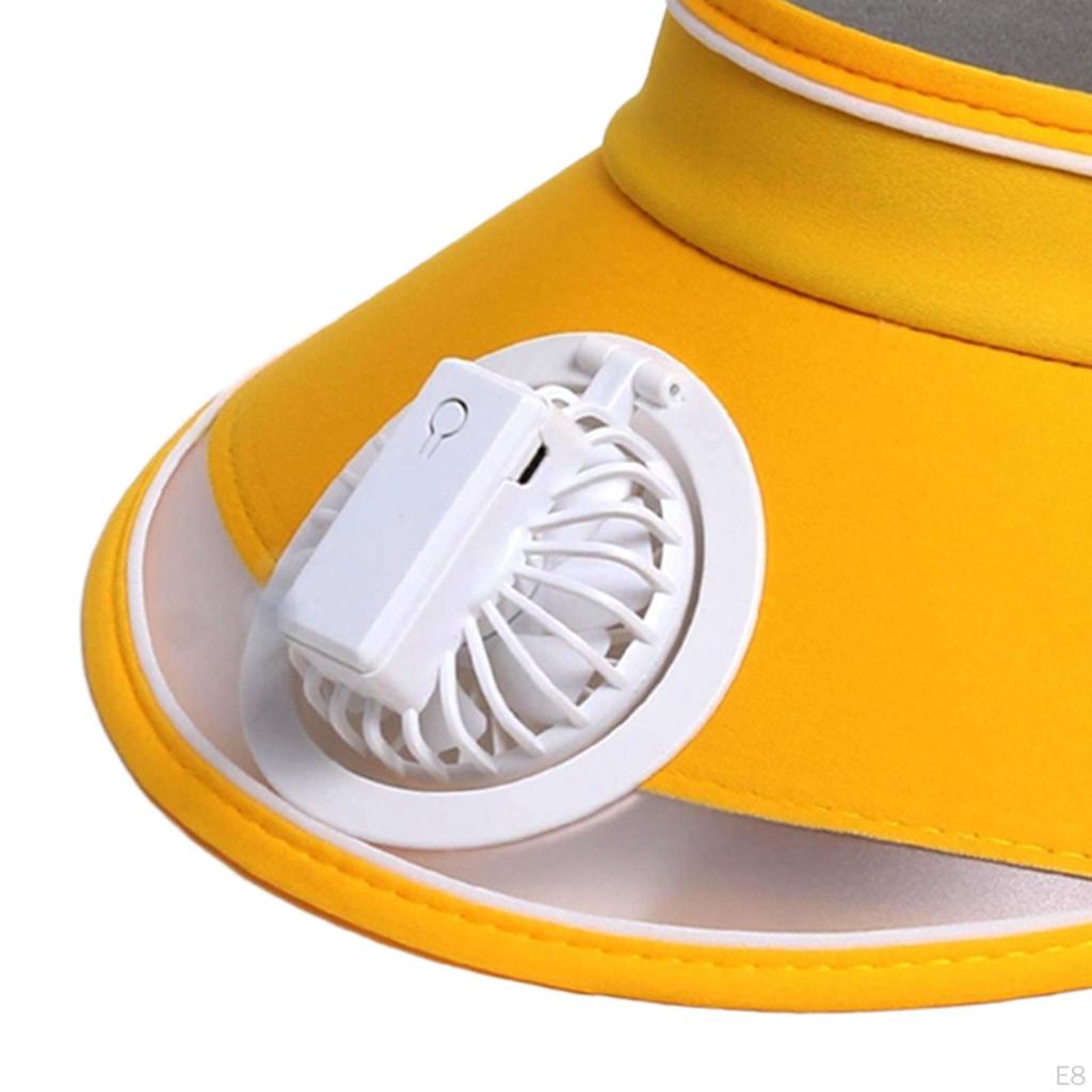 Fans Hat In Fan Casual Outdoor Caps Large Brim Visors with Cooling for