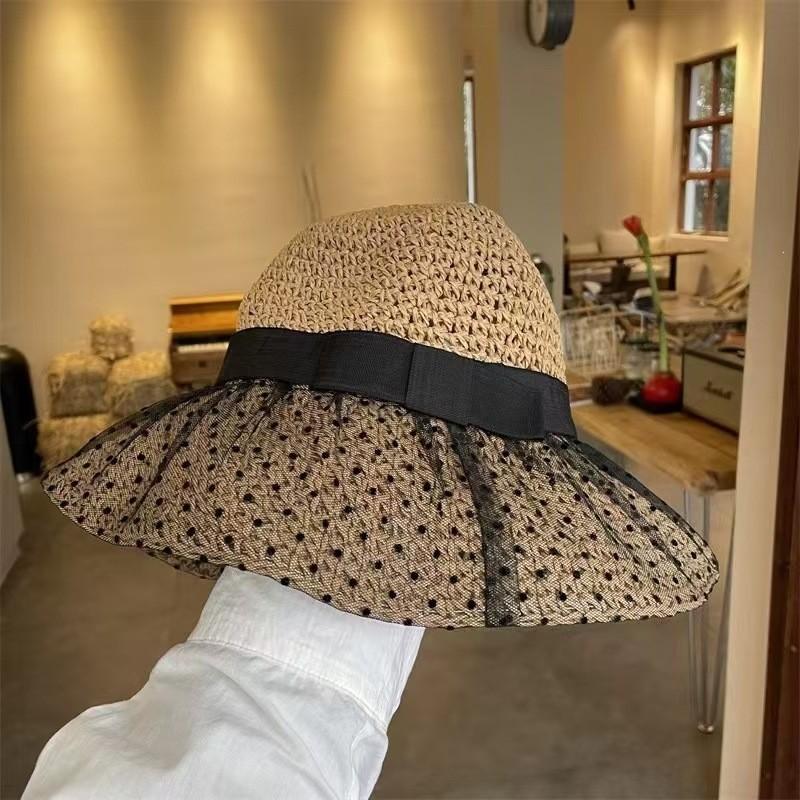 Summer Straw Hat Women's Foldable Versatile Sunscreen Sun Hat Sun Hat Children's Basin Hat Japanese Literary Fisherman