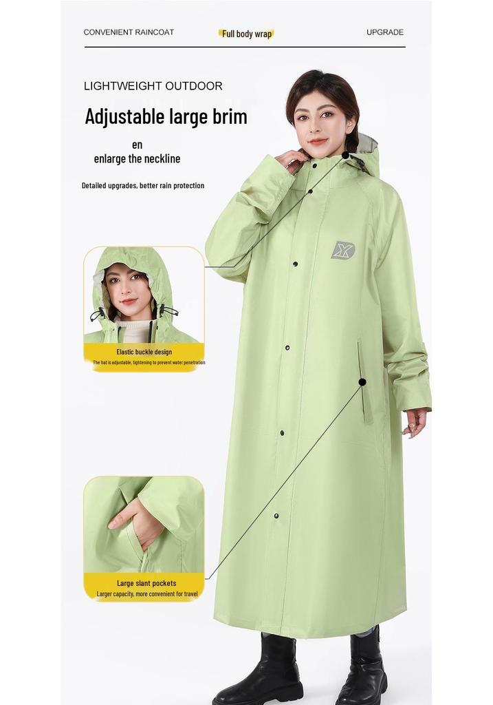 Thickened Electric Scooter Raincoat: Unisex, Full-Body Poncho for Heavy Rain, Cycling, Hiking, and Electric Bike Use