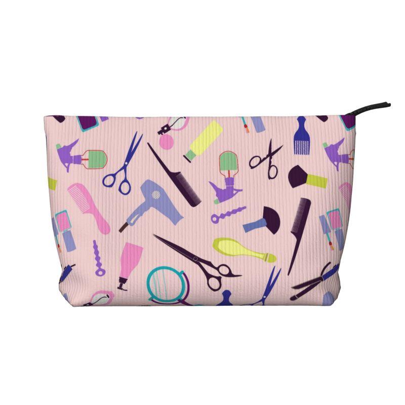 Salon Hair Dressing Tool Pattern Cosmetic Bag Women Large Capacity Makeup Organizer Cosmetic Case Portable Storage Toiletry Bags