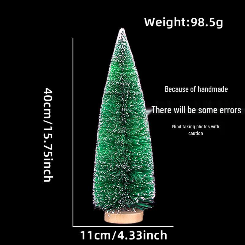 Schnee-beflockter Mini-Sisal-Weihnachtsbaum: Künstliche Weiße Zeder in verschiedenen Größen zur Dekoration von Mikrolandschaften