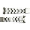 Stainless Steel Vintage-Style Rivet Watch Band for Rolex Air King with Three-Link Design and Turtleback Folding Clasp, 19mm.