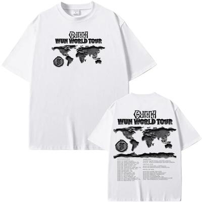 ΜΠΛΟΥΖΑ WUNNA World Tour Rapper Gunna Υψηλής Ποιότητας Μπλούζα με Κοντά Μανίκια 100% Βαμβάκι Gothic T-shirt με Στρογγυλή Λαιμόκοψη, Καλοκαιρινή Ρόπα Άνδρες