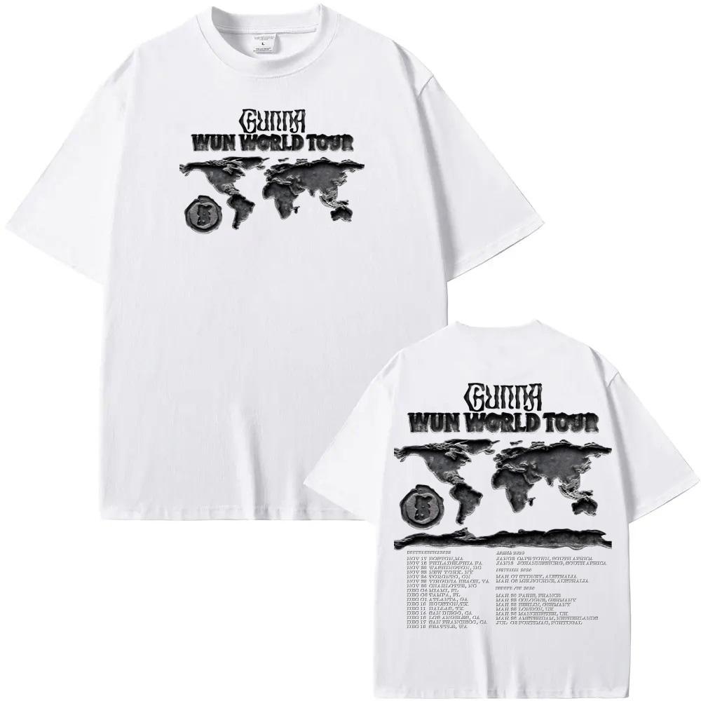 WUNNA World Tour T-SHIRT Rapper Gunna High Quality Tee-shirt Short Sleeve 100%cotton Gothic Tshirt Round Neck Summer Ropa Hombre