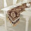 Modern European Jacquard Table Runner Brocade Embroidered Table Decoration Home Restaurant Luxury Embroidered Table Decoration