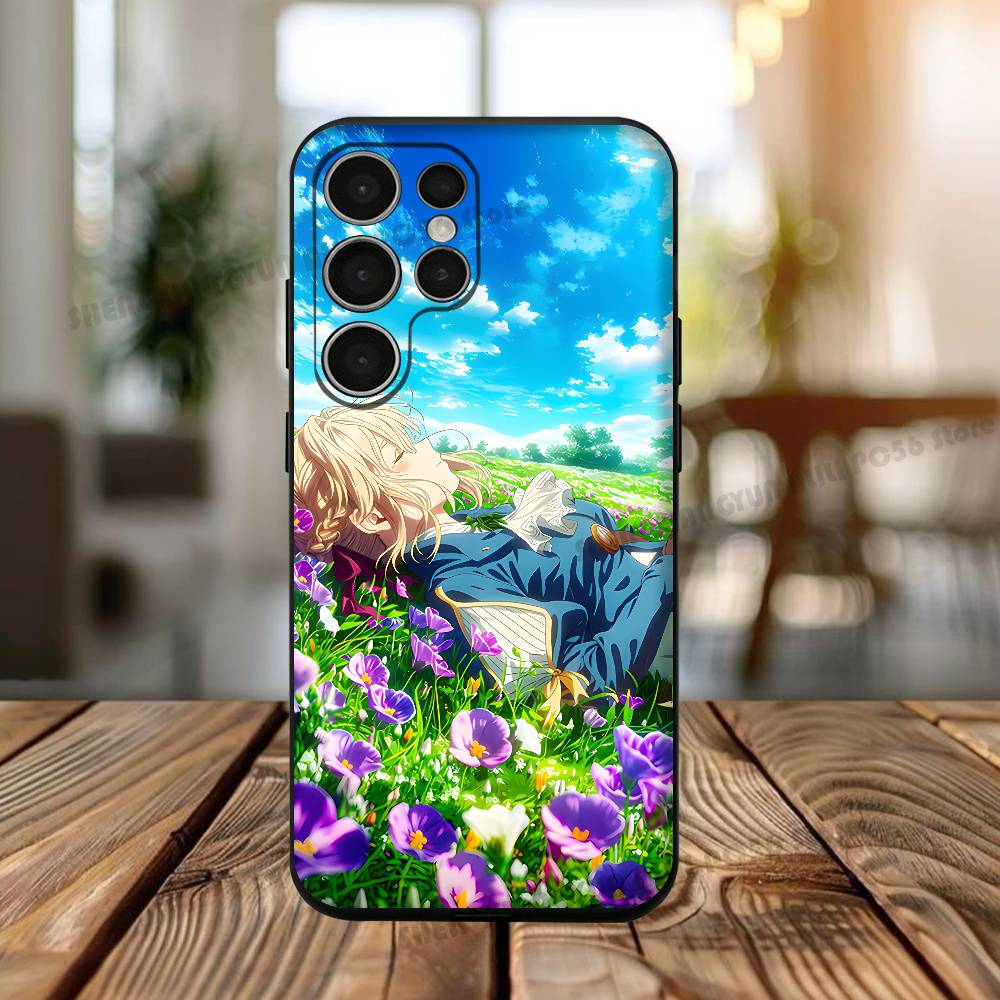 

V-Фиолетовый Я люблю тебя Чехол для телефона из силикона для Samsung S24 22 20 23 21 20 Ultra Plus Lite 5G Чехол с принтом Samsung S24