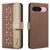 For Google Pixel 9 Pro/Google Pixel 9 Leather Case BINFEN COLOR BF36 Floral Pattern Phone Cover RFID Blocking Wallet Stand