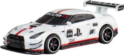 Hot Wheels Popcultuur Gran Turismo Nissan NISMO GT3 Voertuig Speelgoed Diecast Modelauto voor Leeftijden 3 en HVJ34 - GT-R Up, Wit,