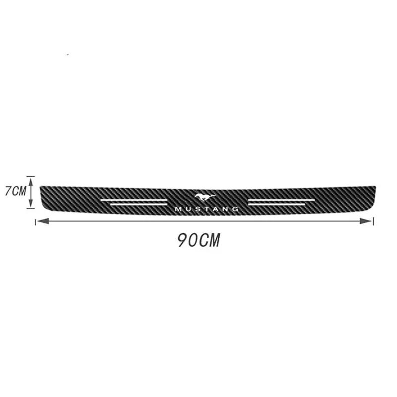 Car Stickers Trunk Door Sill Protective Strip for Ford Mustang Logo GT Fiesta Ranger Focus Door Threshold Anti Scratch Tape FE7