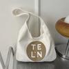 Stylish And Spacious Black Canvas Tote Bag For Women Ideal For Spring Commute And School