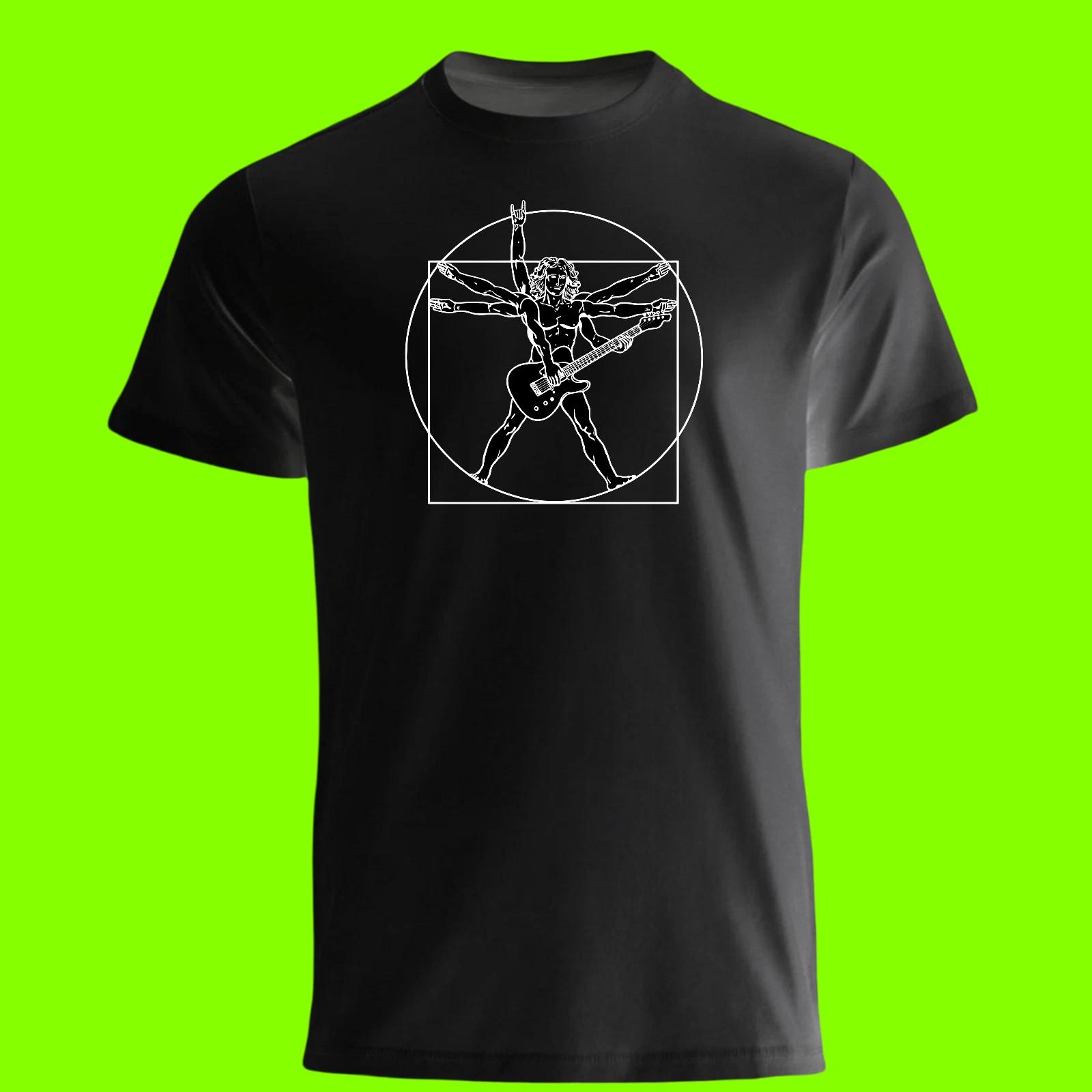 Гитара - Футболка - Витрувианский человек Металл Рок Инди Музыкальная группа Группа Гитарист 3XL