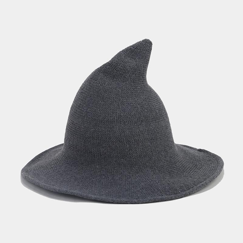 Autumn and Winter New Halloween Decorative Hats Female Tide Hot Black Witch Hat Foldable High Top Basin Hat