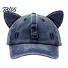 Cat Ear Trucker Hat Hat, Baseball Cap with Detachable Sunglasses, Funny Aviator Style Adjustable Pilot for Outdoor Travel UV Protection Sun Sunglasses