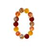 Red Crystal Beaded Bracelet Natural Agate Quartz Women Fair Skin Tone Fashion Jewelry