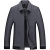 Herbst und Winter Wolljacke für Herren mittleren Alters Wolljacke für Herren einfarbige Reversjacke lässige Business-Herrenbekleidung