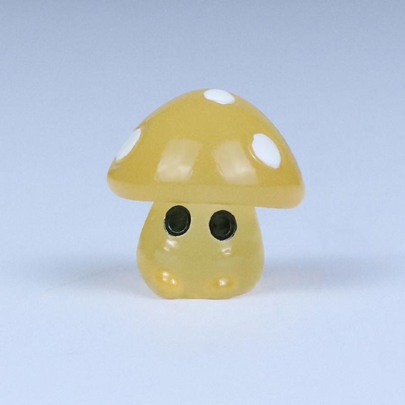 Leuchtende Pilze Dekoration Skulptur Mikrolandschaft Ornament mit Nachtlichteffekt Miniaturdekoration