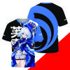 Spiel Genshin Impact Alle Rollen Cosplay T-Shirt 3D Raiden Shogun Druck Anime T-Shirts Sommer Herren Damen Harajuku Lässig Street Y2k Oberteile