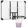 Basketball Hoop, Shatterproof Backboard, Height Adjustable, Indoor & Outdoor, Steel Frame, Black