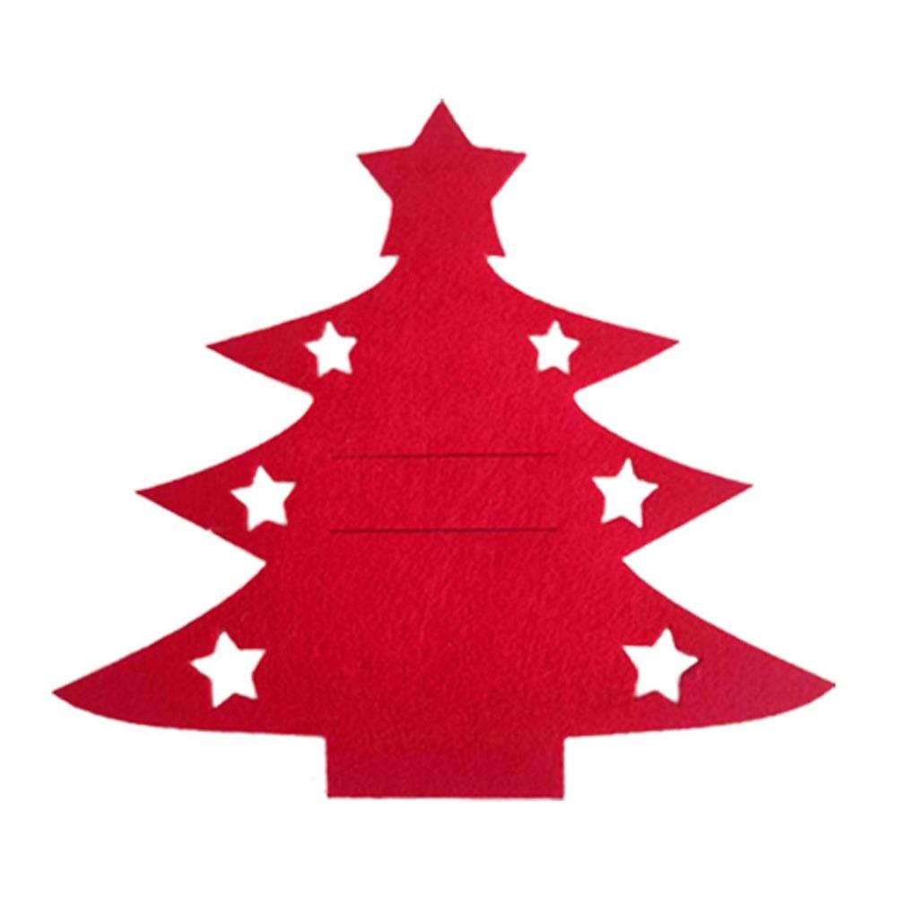 

Glitter Felt Christmas Cutlery Holder Bag Washable Christmas Decoration Fork Pocket Non-Slip Table Ornaments Place Mats