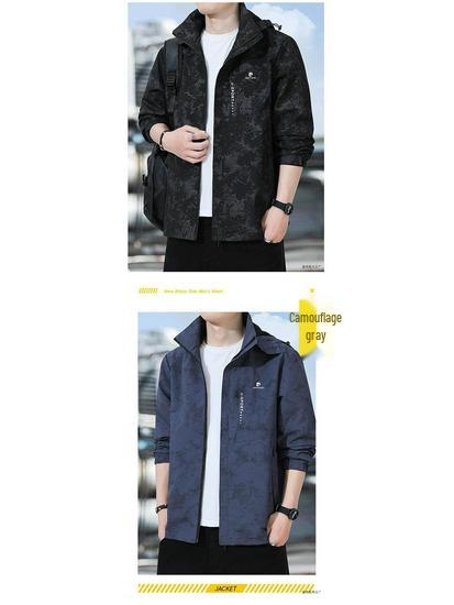 Pierre Cardin Men's Waterproof Windbreaker: Loose-Fit Casual Jacket for Spring & Autumn
