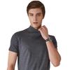 Herr Slim Fit Modal Höghals Merceriserad Bomulls T-shirt