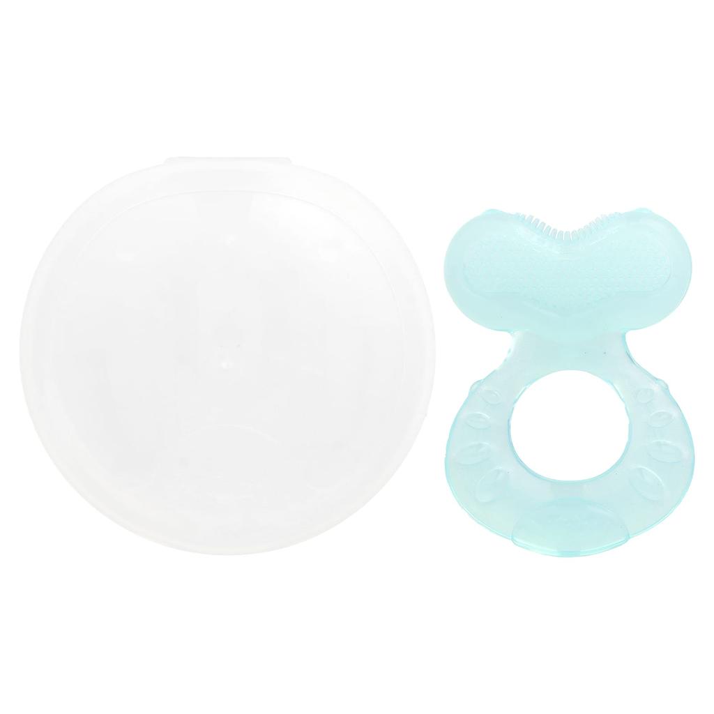 Nuby, silicone tee, Teethe-eez, 3 months or more, aqua, 2-piece set