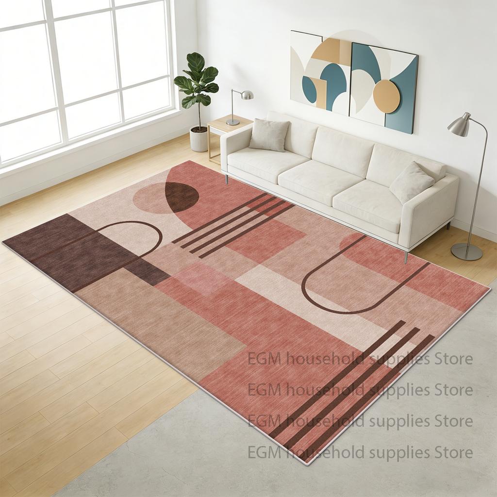 Geometric Carpets Modern Living Room Decor Lounge Bedroom Study Floor Mat Bedside Large Size Easy Cleaning Soft Rugs Non-slip