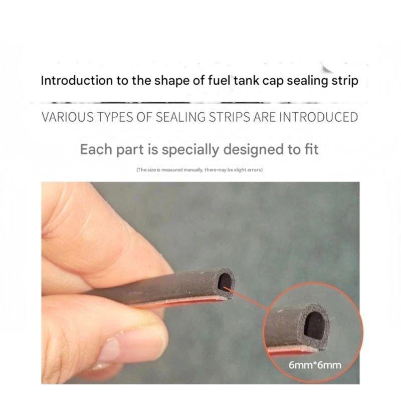 Upgrades Gas Tank Cover Seal Rings 90cm Anti Aging Design Universal Car Fit Universal Fuel Tank Seal Strips for Vehicle