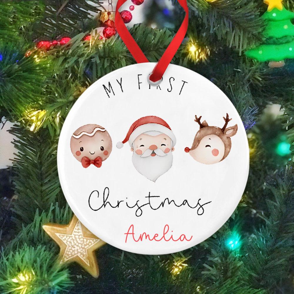Custom Baby s First Christmas Baubles Custom Keepsake Christmas Ornament New Baby Gifts Christmas Tree Decor Xmas Gifts for Kids