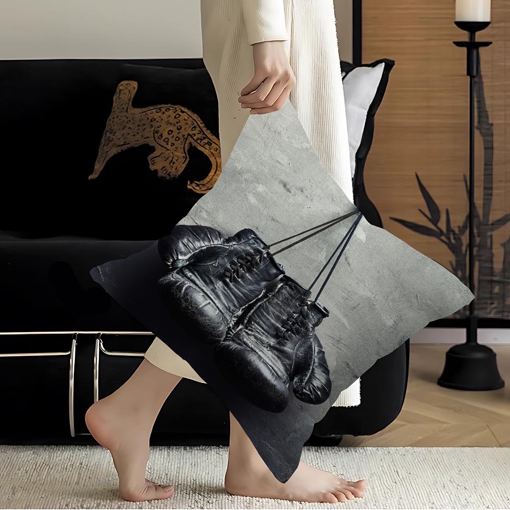 Retro Boxing Gloves Pillow Gift Home Office Decoration Bedroom Sofa Car Cushion Cover Case 45x45