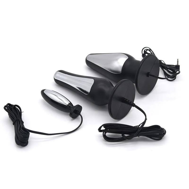 Electro Shock Anal Plug Penis Plug Cock Rings E-stim Ball Stretcher Massage Pad Nipple Clamps For Men Electric Stimulate Sex Toy
