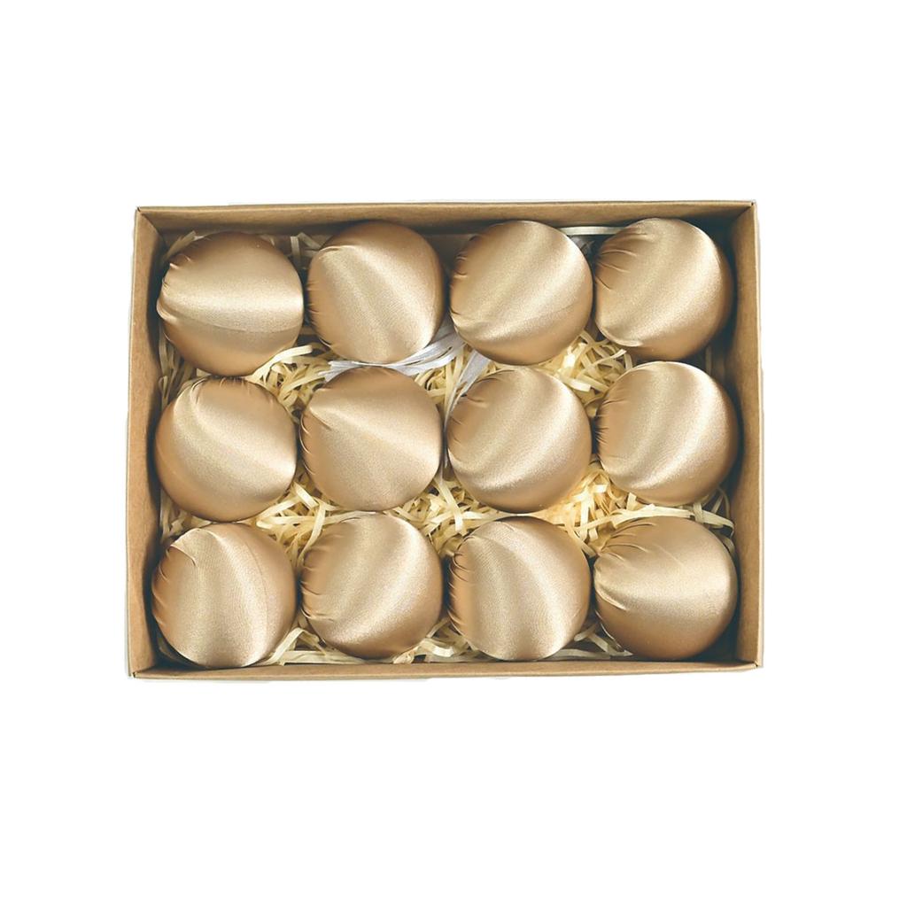 Glossy Velvet Christmas Hanging Ball Ornaments Festive Atmosphere Christmas Tree Decoration Ball Satin Christmas Ball