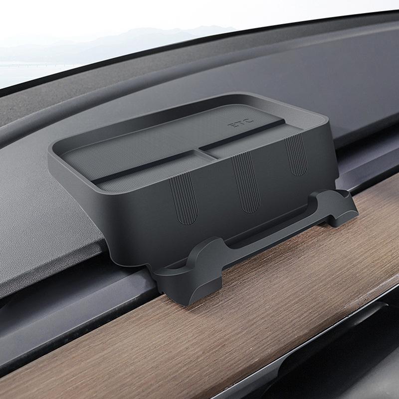 Dashboard Storage Box For Tesla Model 3 Model Y Silicone Glasses Key Tray Center Console Bracket Storage Case Accessories