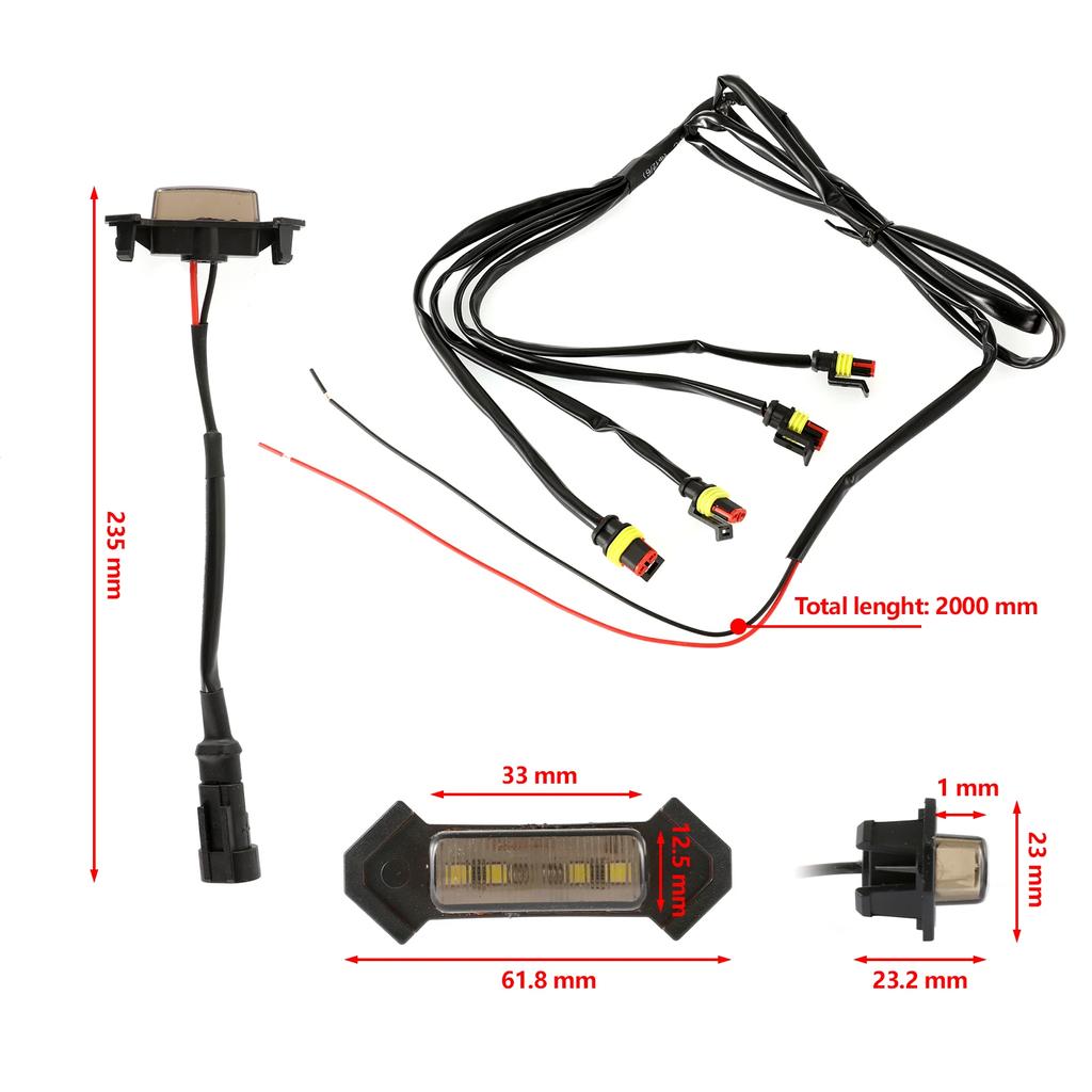 4pcs/Set LED Front Grill Lights With Harness Upgrade Fit For Toyota Tacoma PT228-35170 2016 - 2019 Car Accessories Singal Lights